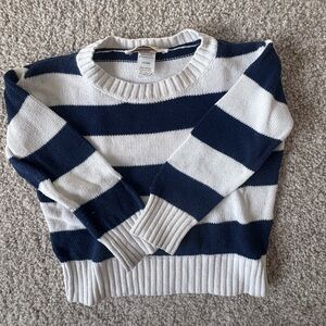 The Beaufort Bonnet Company Navy and White Striped Sweater